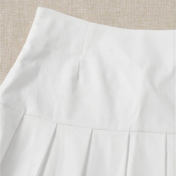 Shein White Pleated Skirt | Small - Picture 3 of 3